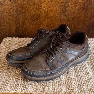 Rockport Men's Dark Brown Leather Sneakers